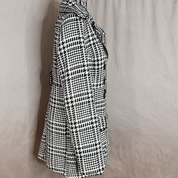 IZ BYER CALIFORNIA Houndstooth Double Breasted Coat Medium - Picture 5 of 9